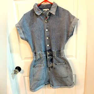 Medium denim romper